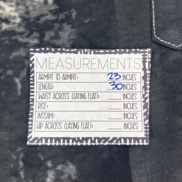 YING @ CAI | Black & White Mono Tie Dye Sheer VNeck Lightweight Blouse | Size 4X - Picture 9 of 10